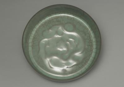 图片[3]-Washer with impressed-dragon design in celadon glaze, Guan ware, Southern Song dynasty, 12th-13th century-China Archive